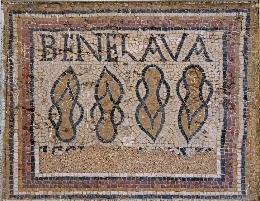 Inscription BENE LAVA